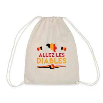 Aller les Diables. Supporter de Belgique. - Sac de sport léger - nature - Devant