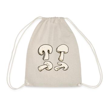 Pilze Suchen Zubehör Kostüm Pilz Outfit Champignon - Turnbeutel - Natur - Vorne