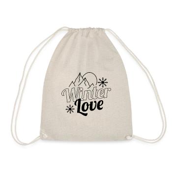 Winter Love Snow Holiday Cozy Winter Time - Drawstring Bag - nature - Front