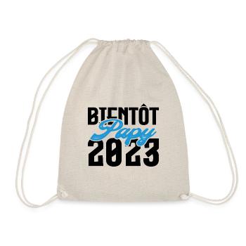 Cadeau Annonce grossesse bientôt Papy 2023. - Sac de sport léger - nature - Devant