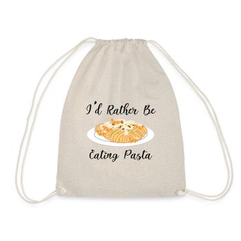 Lieber Pasta essen ironisches Zitat Spaghetti Chef - Turnbeutel - Natur - Vorne