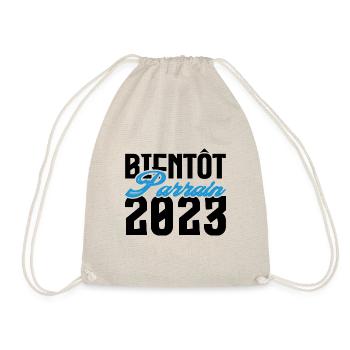Cadeau Annonce grossesse bientôt Parrain 2023. - Sac de sport léger - nature - Devant