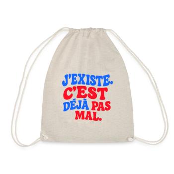J’existe C’est déjà pas mal drôle rétro Humour - Sac de sport léger - nature - Devant