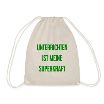 Unterrichten - Meine Superkraft! - Turnbeutel - Natur - Vorne