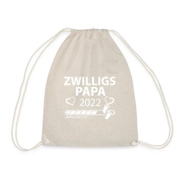 Zwillings Papa 2 loading Verkündigungsgeschenk - Turnbeutel - Natur - Vorne