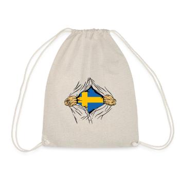 Suède Drapeau Scandinavie Drapeau suédois - Sac de sport léger - nature - Devant