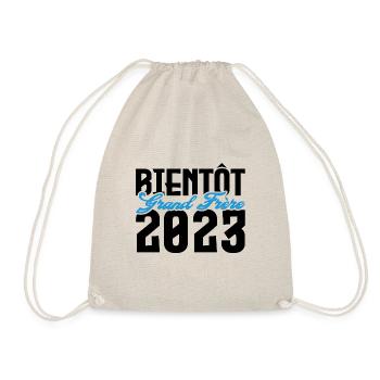 Cadeau Annonce grossesse bientôt Grand frère 2023. - Sac de sport léger - nature - Devant