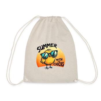 Summer, Sun, Chick Style - Drawstring Bag - nature - Front