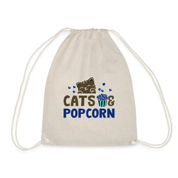 Films de pop-corn et chats ironiques - Sac de sport léger - nature - Devant