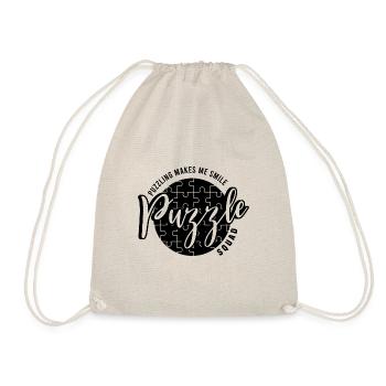 Puzzle Squad Funny Saying Puzzling Jigsaw - Drawstring Bag - nature - Front
