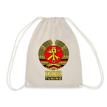 DDR Tuning Wappen 3c - Turnbeutel - Natur - Vorne
