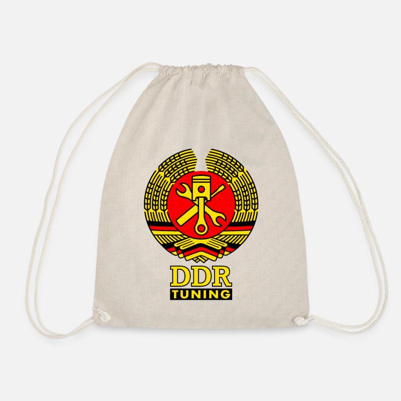 DDR Tuning Wappen 3c - Turnbeutel - Natur