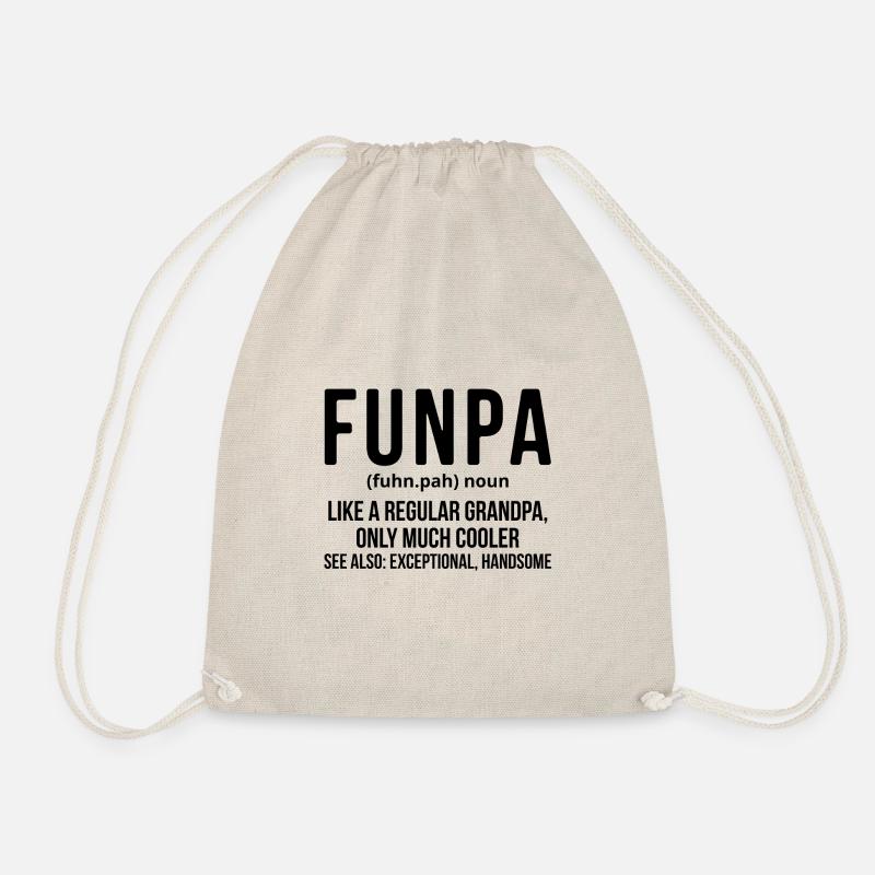 FUNPA like a regular grandpa only much cooler - Drawstring Bag - nature