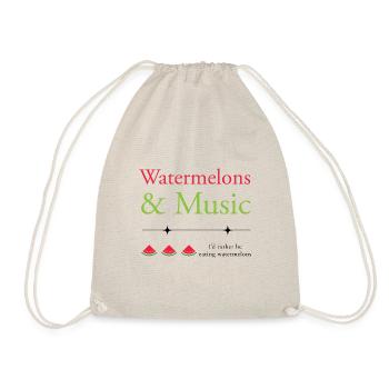 Pastèques et notes de musique Melon musicien - Sac de sport léger - nature - Devant