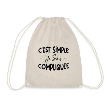 C'est Simple Je Suis Compliquée - Sac de sport léger - nature - Devant
