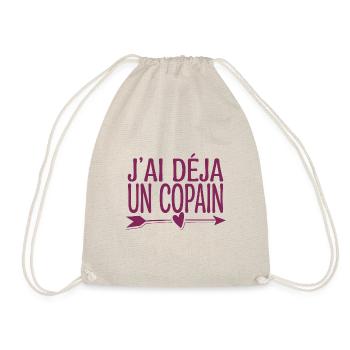 J'ai déjà j'ai un copain. cadeau couple, copine. - Sac de sport léger - nature - Devant