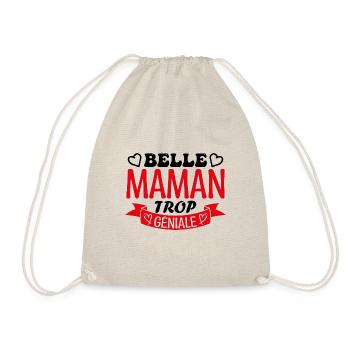 Belle maman trop géniale. cadeau belle maman. mère - Sac de sport léger - nature - Devant