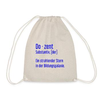 Dozent Dozenten Schule Pädagoge Unterricht - Turnbeutel - Natur - Vorne