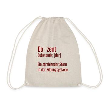 Dozent Dozenten Schule Pädagoge Unterricht - Turnbeutel - Natur - Vorne