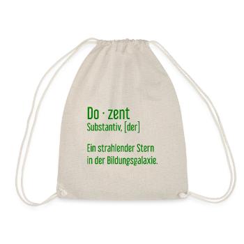 Dozent Dozenten Schule Pädagoge Unterricht - Turnbeutel - Natur - Vorne
