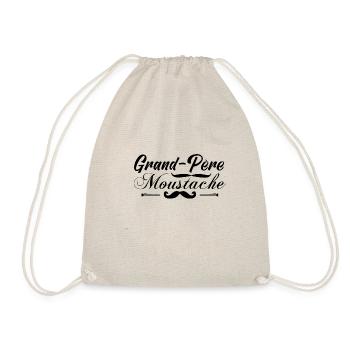 grand-père moustache, Idée cadeau d'élégance. - Sac de sport léger - nature - Devant