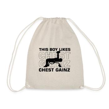 Un garçon aime Benchpress Ironic Gym Powerlifting - Sac de sport léger - nature - Devant