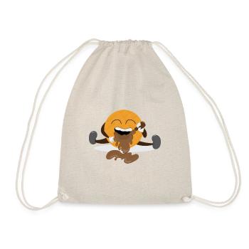 Waffle Eating Syrup Ironic Waffle Chef - Drawstring Bag - nature - Front