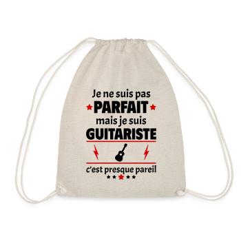 Pas parfait mais guitariste fête des pères noël - Sac de sport léger - nature - Devant