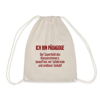 Pädagoge - Der Superheld des Klassenzimmers! - Turnbeutel - Natur - Vorne