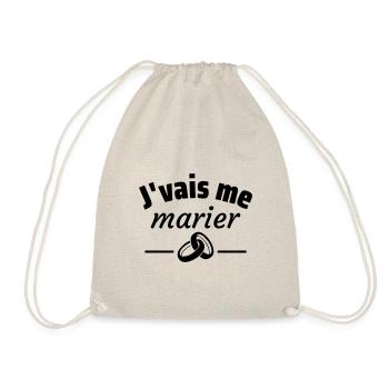 j vais me marier,cadeau,EVJF,EVG,mariage - Sac de sport léger - nature - Devant