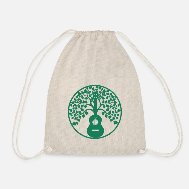 ukulele tree mandala grün - Turnbeutel - Natur