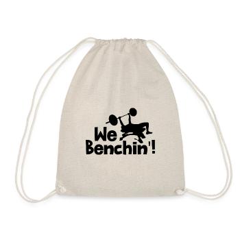 Wir Benchin Powerlifter Benchpress Sports Gym - Turnbeutel - Natur - Vorne
