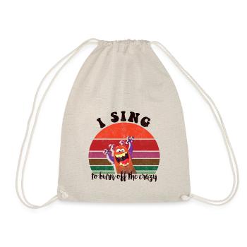 Chanter brûler fou rétro coucher de soleil sombre copie - Sac de sport léger - nature - Devant