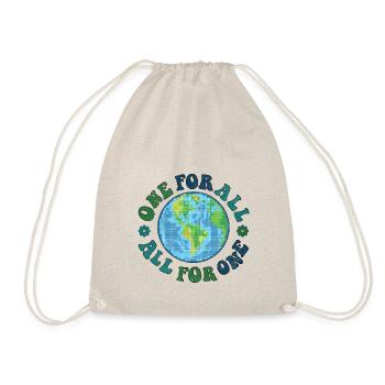 one for all, all for one - retro - Drawstring Bag - nature - Front