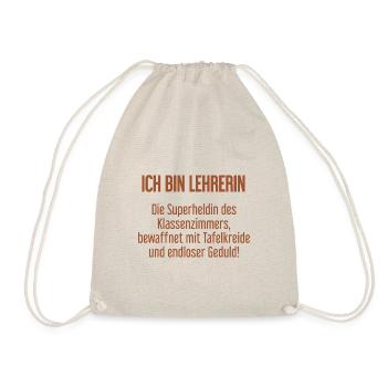 Lehrerin - Die Superheldin des Klassenzimmers! - Turnbeutel - Natur - Vorne