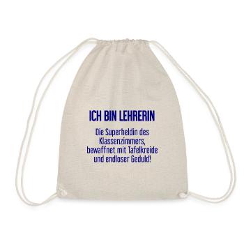 Lehrerin - Die Superheldin des Klassenzimmers! - Turnbeutel - Natur - Vorne