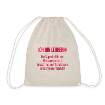 Lehrerin - Die Superheldin des Klassenzimmers! - Turnbeutel - Natur - Vorne