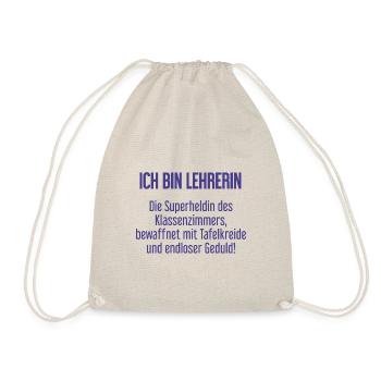 Lehrerin - Die Superheldin des Klassenzimmers! - Turnbeutel - Natur - Vorne