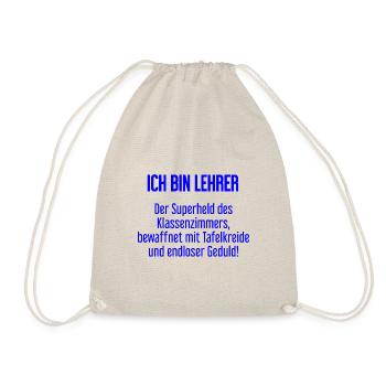 Lehrer - Der Superheld des Klassenzimmers! - Turnbeutel - Natur - Vorne