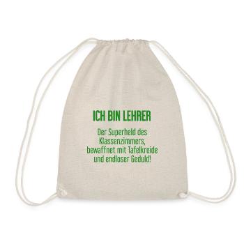 Lehrer - Der Superheld des Klassenzimmers! - Turnbeutel - Natur - Vorne