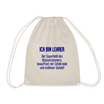 Lehrer - Der Superheld des Klassenzimmers! - Turnbeutel - Natur - Vorne