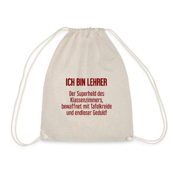 Lehrer - Der Superheld des Klassenzimmers! - Turnbeutel - Natur - Vorne