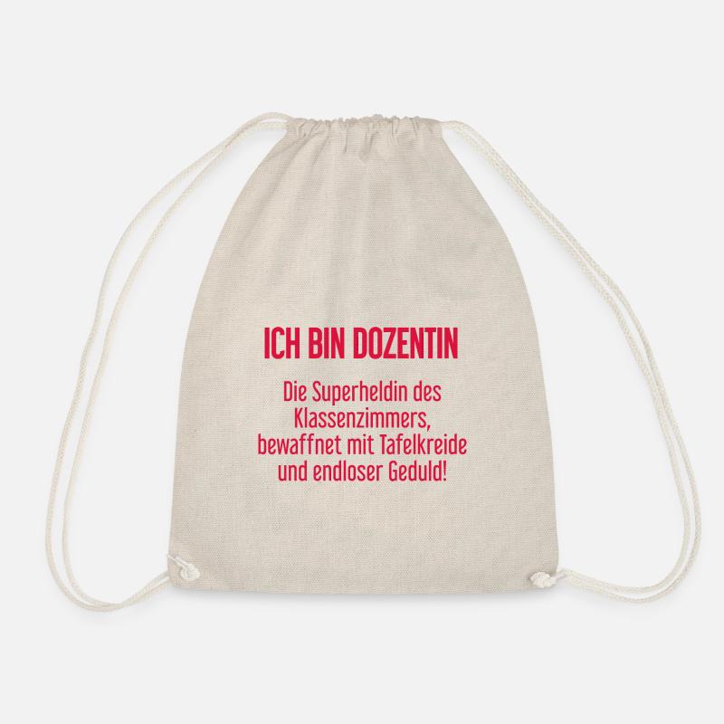 Dozentin - Die Superheldin des Klassenzimmers! - Turnbeutel - Natur