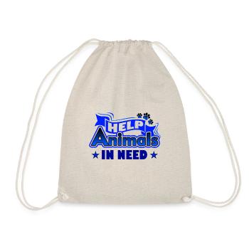 Help Animals in Need Cute Cats Dogs Animal Shelter - Drawstring Bag - nature - Front