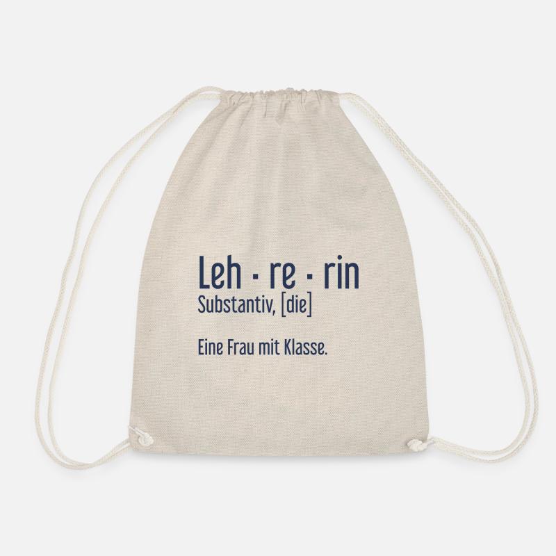 Lehrerin Lehrerinnen Schule Pädagogin Unterricht - Turnbeutel - Natur