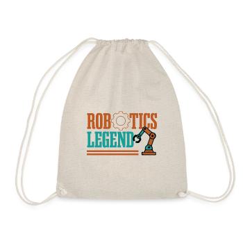 Robotics Legend Funny Robot Engineer - Drawstring Bag - nature - Front