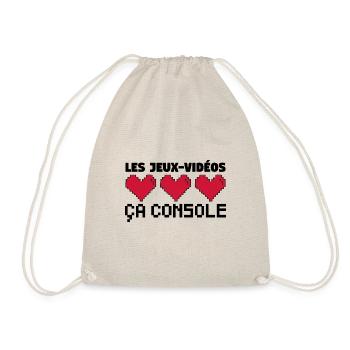 les jeux vidéos. ça console. Cadeau gamer. - Sac de sport léger - nature - Devant