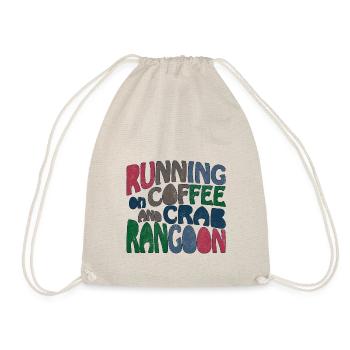 Running on coffee and crab rangoon - Turnbeutel - Natur - Vorne