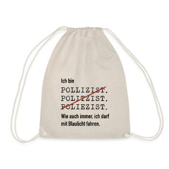 Ich bin Polizist - Turnbeutel - Natur - Vorne