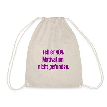 Error 404: Motivation not found - Drawstring Bag - nature - Front